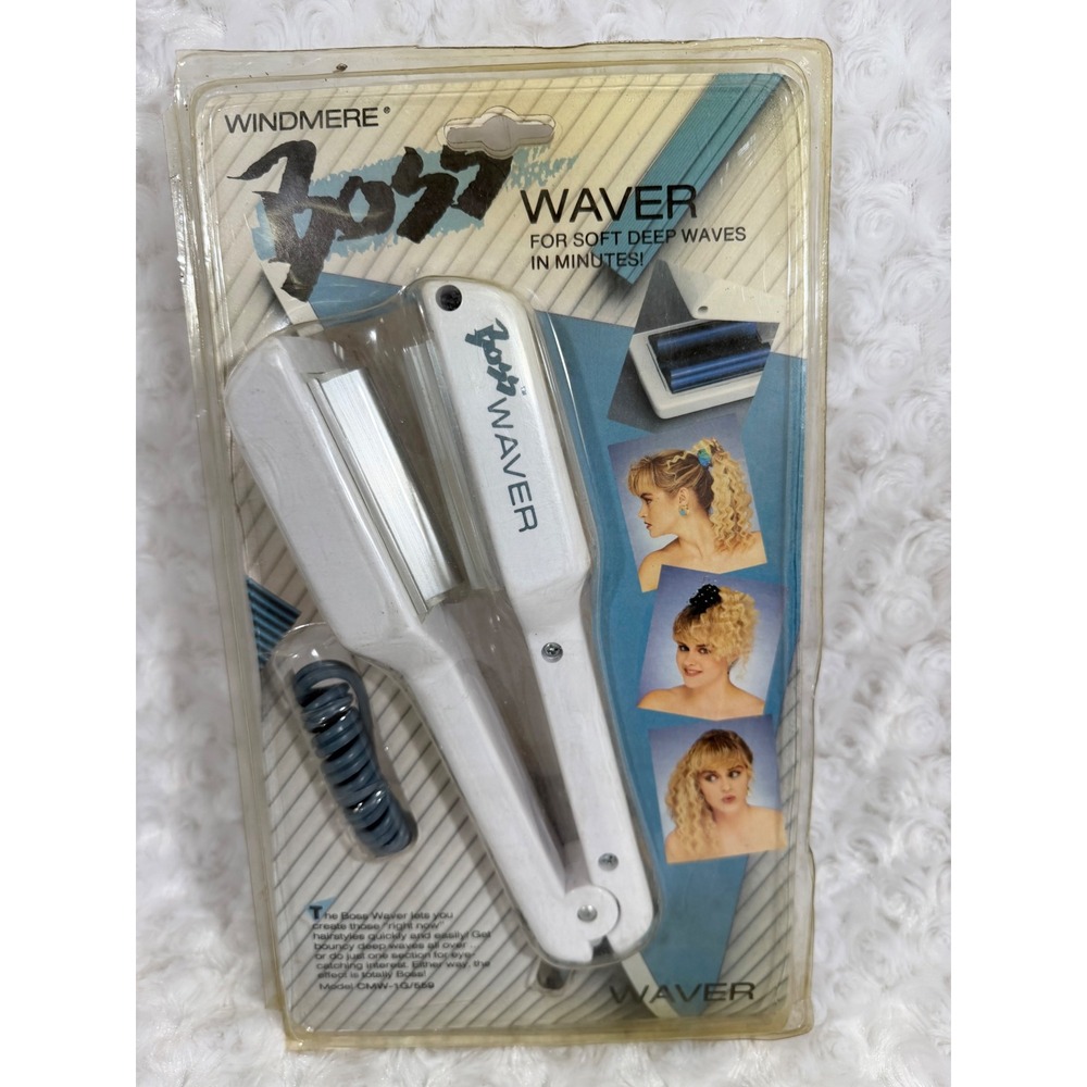 Vintage Windmere Boss Waver Hair Styling Tool Blue Plates CMW-1G/559 NIB